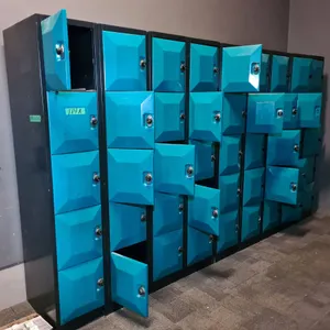 Modular Locker Unit with Individual Steel Lockable Compartments