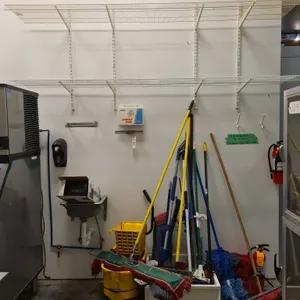 Cleaning Supplies and Wall Fixtures
