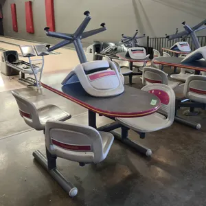 Brunswick Table Set with Integrated Seats & Additional Non-Fixed Seat