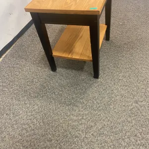 Side table wood. 16"d x 20"w x 20"h