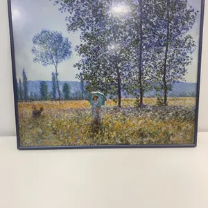 Artwork Trees with woman under umbrella 24.25"w x 20.25"h
