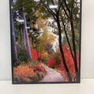 Artwork of autumn forest path 29.5”w x 38”h