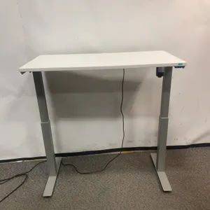 Heartwood Electric Height adjustable Table- White with Grey Base 23 7/8"d x 47 3/4"w x 29"h to 47 3/