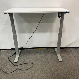 Heartwood Electric Height adjustable Table- White with Grey Base 23 7/8"d x 47 3/4"w x 29"h to 47 3/