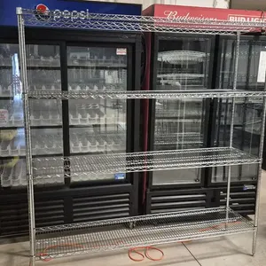 Metro Style 4 Tier Chrome Plated Shelving Unit - 72" x 18" - NSF Approved