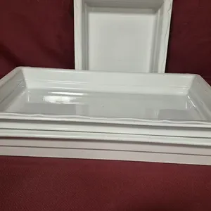 (2) Cast Aluminum Serving Tray with Ceramic Coating - 21" x 12.5" x 3", (1) Cast Aluminum Serving...