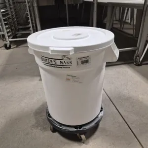 Bakers Mark 20 Gallon Ingredient Bin with Cart and Lid - Model # 176IBRND20W