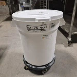 Bakers Mark 20 Gallon Ingredient Bin with Cart and Lid - Model # 176IBRND20W