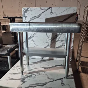 AmGood 12" x 30" Stainless Steel Equipment Stand with Stainless Legs and Under Shelf - Model # AM...