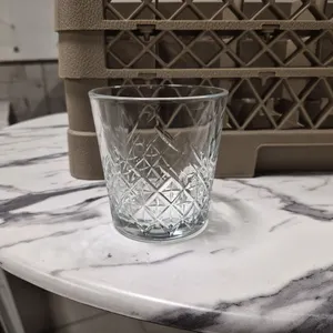 (11) Pasabarce Timeless Series 12oz Glass Tumblers, (1) 16 Compartment Dishwasher Rack