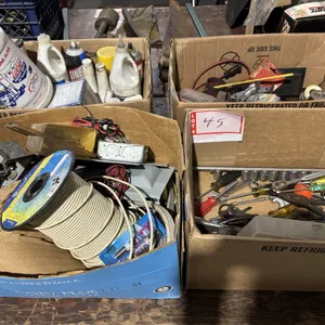 Miscellaneous hardware and liquids, wire, sockets
