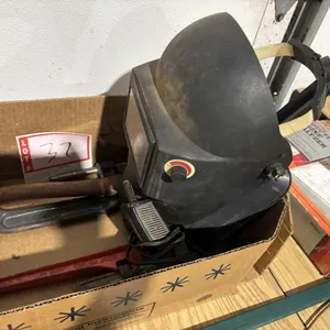Welding, shields, pipe, wrench, large clamp, and engine, analyzer