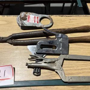 Pruner, stapler, pulley, welding clamp