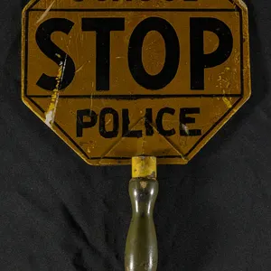 STOP SCHOOL POLICE HANDHELD STOP SIGN CROSSING GUARD (2 SIDED)