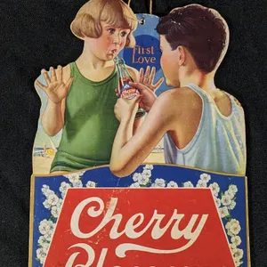 CARDSTOCK SIGN "FIRST LOVE" CHERRY BLOSSOMS A GOOD DRINK