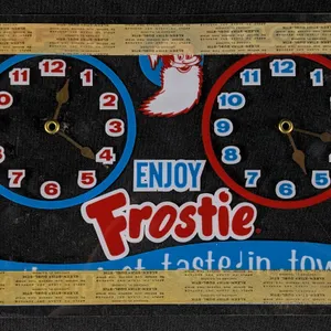 NOS PLASTIC HOURS OF OPERATION SIGN FROSTIE ROOT BEER