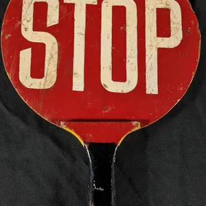 SLOW SCHOOL POLICE HANDHELD STOP SIGN CROSSING GUARD (2 SIDED)