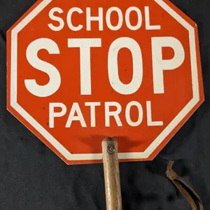 STOP SCHOOL POLICE HANDHELD STOP SIGN CROSSING GUARD (2 SIDED)