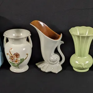7 PIECES ASSORTED RED WING ART POTTERY MID CENTURY MODERN MCM