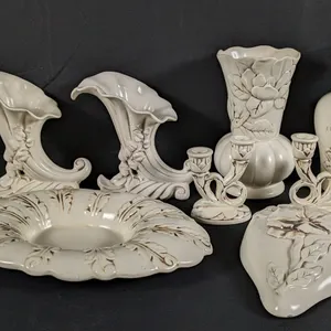 8 PIECES ASSORTED MAGNOLIA RED WING ART POTTERY MID CENTURY MODERN MCM