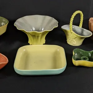 9 PIECES ASSORTED RED WING ART POTTERY MID CENTURY MODERN MCM