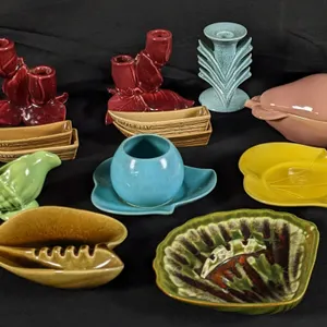 18 PIECES ASSORTED RED WING ART POTTERY MID CENTURY MODERN MCM
