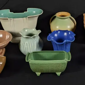 10 PIECES ASSORTED RED WING ART POTTERY MID CENTURY MODERN MCM