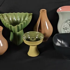 11 PIECES ASSORTED RED WING ART POTTERY MID CENTURY MODERN MCM
