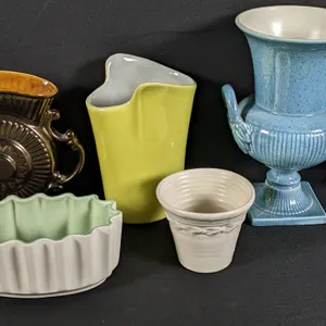 7 PIECES ASSORTED RED WING ART POTTERY MID CENTURY MODERN MCM