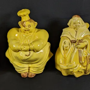 4 PIECES ASSORTED RED WING ART POTTERY COOKIE JARS MID CENTURY MODERN MCM