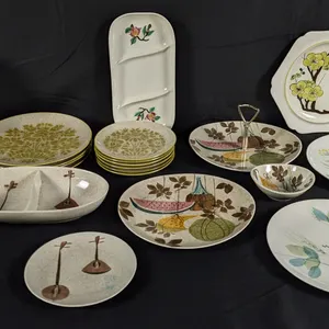 ASSORTED RED WING POTTERY DINNERWARE MCM MID CENTURY MODERN TAMPICO LUTE SONG DAMASK MERRILEAF COUNTRY GARDEN PLUM BLOSSUM ETC
