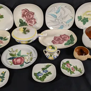 16 PCS RED WING POTTERY DINNERWARE NORMANDY BRITTANY WILLOW MCM MID CENTURY MODERN