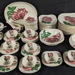 PCS RED WING POTTERY LEXINGTON ROSE DINNERWARE MCM MID CENTURY MODERN