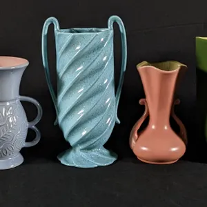 8 PIECES ASSORTED RED WING ART POTTERY MID CENTURY MODERN MCM