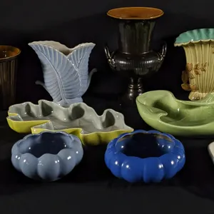14 PIECES ASSORTED RED WING ART POTTERY MID CENTURY MODERN MCM