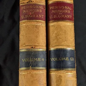 1ST EDITION 1885 LEATHER BOUND PERSONAL MEMOIRS OF U.S. GRANT VOLUME I & II