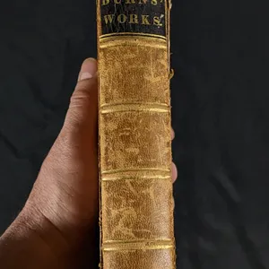 1835 ROBERT BURNS POET POETRY JAMES CURRIE M.D. LEATHER CLAD ANTIQUE BOOK