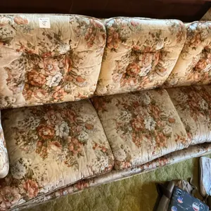 Floral Upholstered Sofa