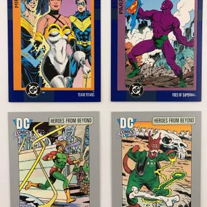 DC Comics Mixed Trading Card Lot – Team Titans, Foes of Superman & Heroes From Beyond (1991)