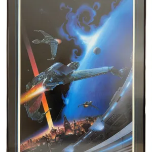 “Home to Qo'moS” Framed Star Trek Art Print (Paramount Pictures, c. 1990s)