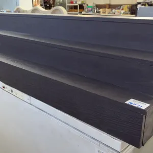 Black Wood Countertop Display Lot – Angled Display Case + 3‑Tier Merchandising Riser
