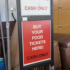 Freestanding Double‑Sided Menu / Ticket Sign – Metal Frame, Insert Panels, Floor Display Stand