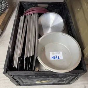 Lot of Stainless Steel Perforated Inserts, Divider Plates, Lids & Metal Bowls
