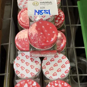 Lot of New Valentine‑Themed 115 ml Glass Jam Jars – Sealed Packs, Decorative Heart Lids