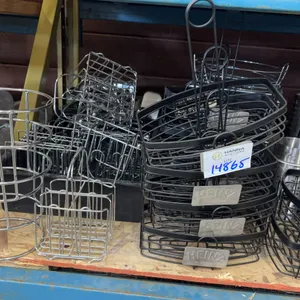 Lot of Tabletop Metal Baskets & Utensil Holders