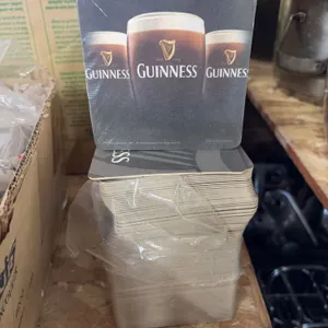 Bulk Lot of Guinness Beer Coasters – New, Wrapped Bar Coasters
