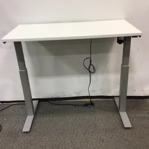 Heartwood Electric Height adjustable Table- White with Grey Base 23 7/8"d x 47 3/4"w x 29"h to 47 3/