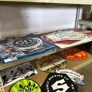 Shelf of Beer Signs