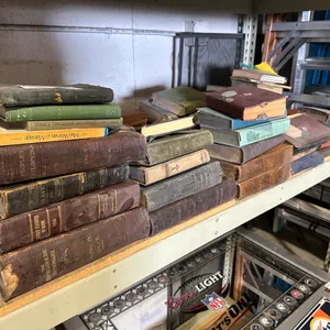 Shelf of Vintage Books