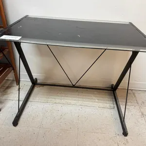 Glass Top Computer Table